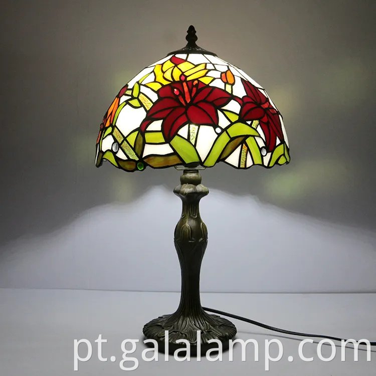 Lâmpada de mesa de vidro elegante para quarto e sala